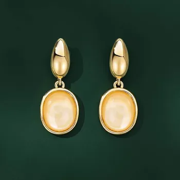 Náušnice JAY Stříbrné náušnice s opálem Camille – stříbro 925/1000 JAY-0207-WSC9836JB Zlatá