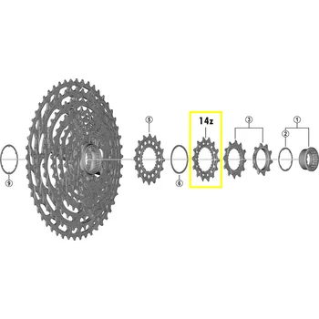 Kazeta přesmyku Pastorek SHIMANO CS-M9100 14z