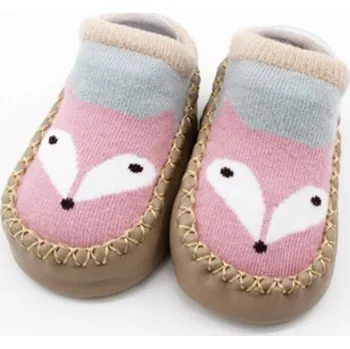 Dívčí bačkory Dětské bavlněné capáčky A2 hnědá 6-12 měsíců