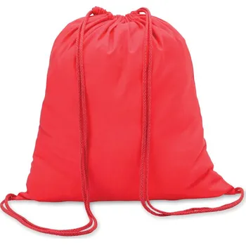 Sportovní vak Bavlněný 100 gsm stahovací vak Colored, červená