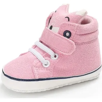 Dívčí bačkory Dětské bavlněné capáčky A7 růžová 12-18 měsíců