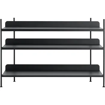 Knihovna Muuto, Modulární regál Compile 2 černý - Formadore
