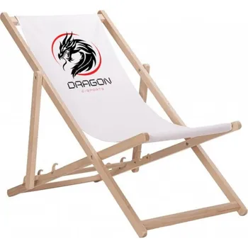 Zahradní lehátko ATMOWOOD Dřevěné lehátko s potiskem Zvolte barvu: Bílá