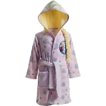 Dívčí župan United Essentials • Dívčí flísový župan s kapucí Ledové království - Elsa s copem 98 / 104