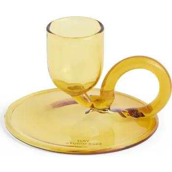 Svícen Hay, Svícen na klasickou svíčku Tiny Curved žlutý - Formadore