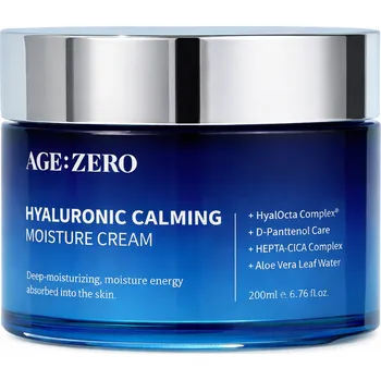 AGE:ZERO HYALURONIC CALMING MOISTURE CREAM zklidňující hydratační krém s kyselinou hyaluronovou 200ml
