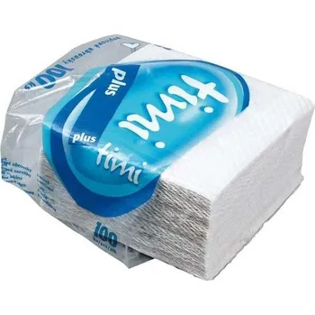 Papírový kapesník Ubrousky jednovrstvé, 330 x 330mm, bílé, 100% celulóza