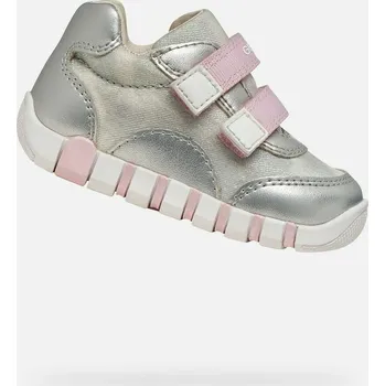 Dívčí tenisky Geox Dívčí Stříbrné dívčí boty pro první krůčky Geox Iupidoo Stříbrná 22 (2985704)