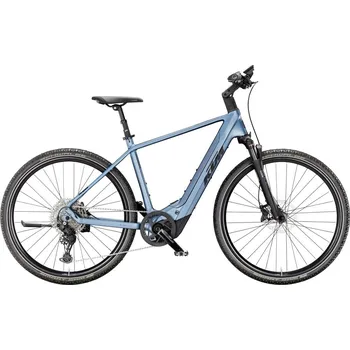 Elektrokolo KTM MACINA CROSS CX 810 2026 STEEL BLUE MATT (BLACK+SILVER) Barva: Modrá, Velikost: XL 28", krosové/trekkingové, 800Wh, Bosch CX | včetně pedálů