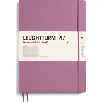 Diář Leuchtturm 1917, Zápisník linkovaný v tvrdých deskách Leuchtturm 1917 A4+, 123 stran, špinavě růžový, 100 g/m² - Formadore
