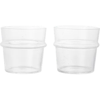 Sklenice Ferm Living, Sklenice Boya Low, 300 ml, průhledná, 2 ks - Formadore