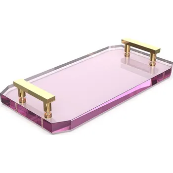 Decor Walther, Koupelnová podložka Kristall se zlatými úchytkami růžová - Formadore