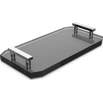 Úložný box Decor Walther, Koupelnová podložka Kristall s chromovanými úchyty antracit - Formadore