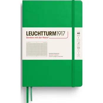 Diář Leuchtturm 1917, Zápisník Leuchtturm 1917 A5 linkovaný v pevné vazbě, 251 stran, světle zelený, 80 g/m² - Formadore