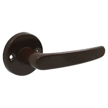 Dveřní kování DOMINO Dveřní dělené rozetové kování ECONOM-R - hnědá, ECONOM WC, rozeta WC zámek