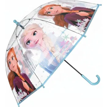 Deštník SunCity • Dívčí průhledný deštník Ledové království - Frozen - motiv Anna a Elsa