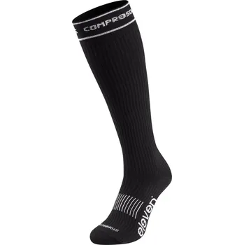 Cyklistické návleky Kompresní podkolenky ELEVEN celo-černé Velikost: S (36-39)