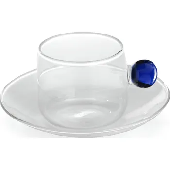Zafferano, Šálek na čaj Bilia s podšálkem 220 ml sytě modrý - Formadore
