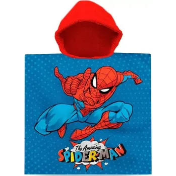 EUROSWAN • Dětské pončo - plážová osuška s kapucí Amazing Spiderman - 60 x 120 cm