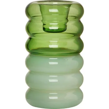 Svícen Design Letters, Svícen na klasickou svíčku Hoop zelený - Formadore