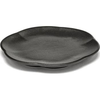 Talíř Serax, Talířek na pochutiny Inku Ribbed, 13,9 cm, černý - Formadore