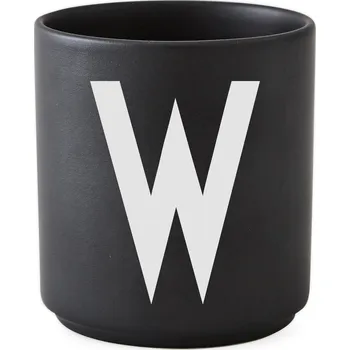 Design Letters, Hrnek AJ písmeno W porcelánový černý - Formadore