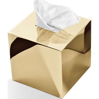 Zásobník na papírové ručníky Decor Walther, Box na kapesníky Corner čtvercový zlatý - Formadore