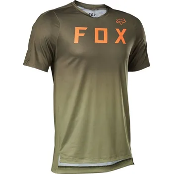 cyklistický dres Pánský cyklo dres FOX Flexair Ss Jersey Bark - M