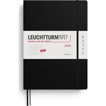 Diář Leuchtturm 1917, Denní diář v pevné vazbě Leuchtturm 1917 2026 EN A4+, černý - Formadore