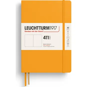 Diář Leuchtturm 1917, Notes hladký v tvrdých deskách Leuchtturm 1917 A5, 411 stran, oranžový - Formadore