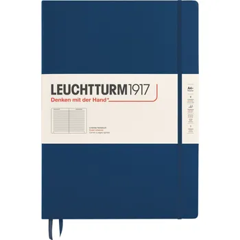 Diář Leuchtturm 1917, Zápisník linkovaný v tvrdých deskách Leuchtturm 1917 A4+, 235 stran, tmavě modrý, 100 g/m² - Formadore