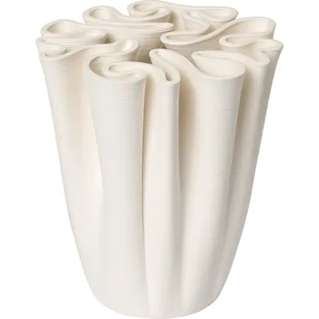 Váza Ferm Living, Váza Dedali 18 cm lomená bílá - Formadore