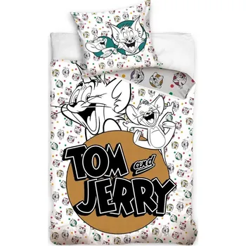 Carbotex • Bavlněné ložní povlečení Tom & Jerry - 100% bavlna - 70 x 90 cm + 140 x 200 cm
