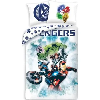 Povlečení Halantex • Oboustranné bavlněné ložní povlečení Avengers - 100% bavlna - 70 x 90 cm + 140 x 200 cm