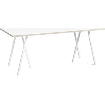 Jídelní stůl Hay, Stůl Loop Stand bílá laminátová stolová deska bílé nohy 180 cm - Formadore