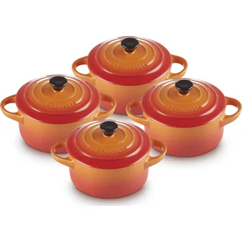 Le Creuset, Nádobí na zapékání a servírování Mini Cocotte 250 ml ohnivě oranžová 4 ks - Formadore