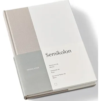 Diář Semikolon, Nelinkovaný zápisník Natural Affair A5 pískovo-bílý - Formadore