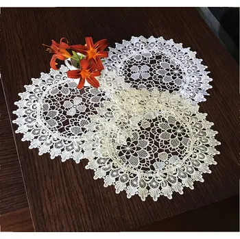 ubrus Krajkový ubrousek REBEKA bílá Ø 30 cm MyBestHome