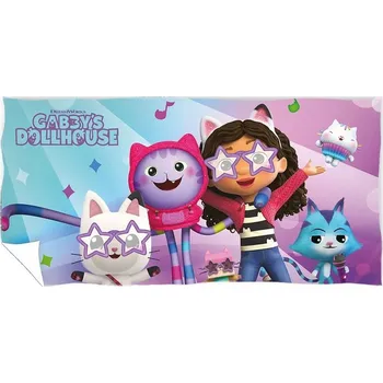 Carbotex • Bavlnená osuška Gábinin kouzelný domek - motiv Rozjezdy pro hvězdy - 100% bavlna - 70 x 140 cm