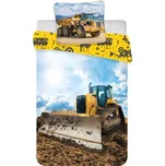 BrandMac • Povlečení do dětské postýlky Buldozer a sklápěčka - 100% bavlna - 40 x 60 cm + 100 x 135 cm