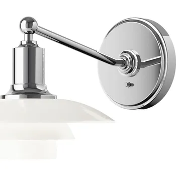 Nástěnné svítidlo Louis Poulsen, Nástěnné svítidlo PH s vypínačem, bez viditelného kabelu 20 cm chrom - Formadore