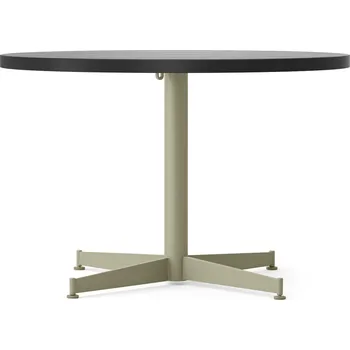 Konferenční stolek Audo Copenhagen, Konferenční stolek Nook Star Base, s olivovou základnou, 80 cm, černý - Formadore