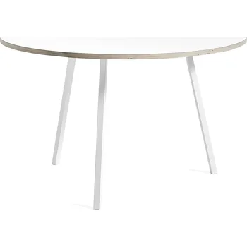 Jídelní stůl Hay, Stůl Loop Stand kulatý bílá laminátová stolová deska bílé nohy 120 cm - Formadore