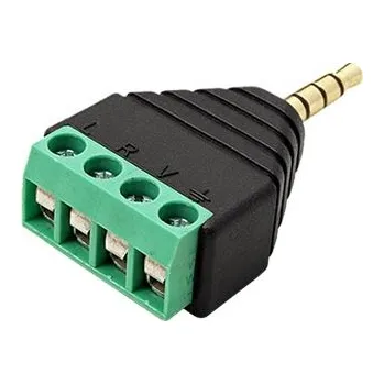 Elektrický konektor goobay Konektor 4pólový jack3,5M se šroubovací svorkovnicí 4 piny (59198) - 12.92.1293