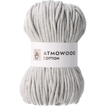 Příze Atmowood cotton 5 mm - šedá