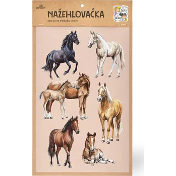 Textilní nažehlovací páska Lesní svět Nažehlovačka L 042 koně