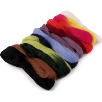 kreativní sada Stoklasa Ovčí rouno sada 50 g česané MIX: MIX - 2