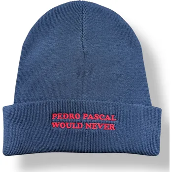 Čepice DARK kulich PEDRO PASCAL WOULD NEVER- tmavě modrý