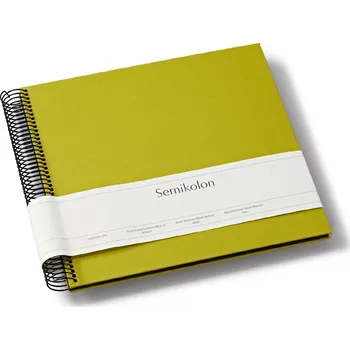 Fotoalbum Semikolon, Album na fotografie Uni Economy střední, matcha zelená s černými listy - Formadore