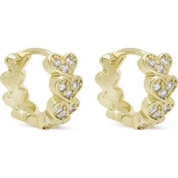 Náušnice VERONA 3870 Náušnice srdíčka zirkony Ellami